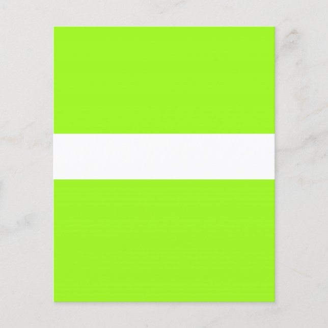 ADJUSTABLE chartreuse Neon & White Flyer (Front)