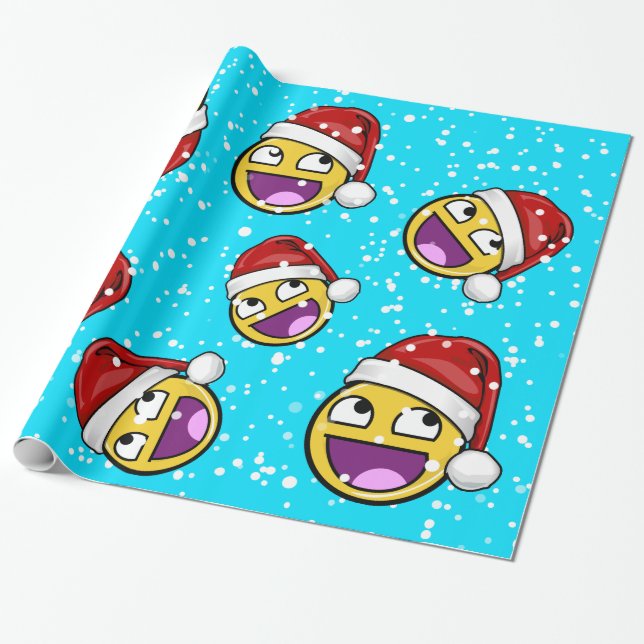 Adjustable Colour Awesome Face Wrapping Paper (Unrolled)