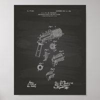 Adjustable Golf Clubs 1904 Patent Art - Chalkboard