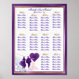 Adjustable Size Wedding Table Seating Chart Poster