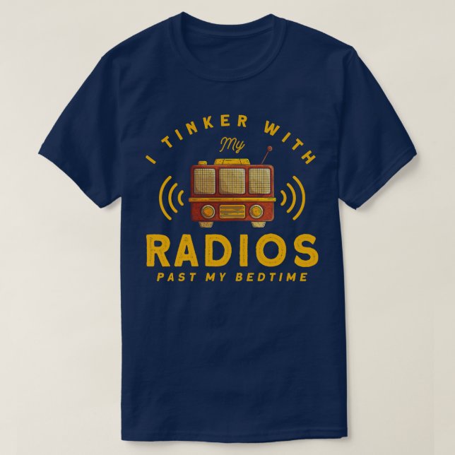 Adjusting Antenna Radio Operator Ham Radio gift  T-Shirt (Design Front)