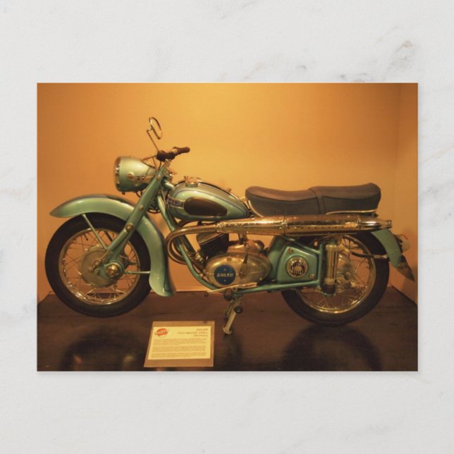 Adler 1953 Motocycle Postcard (Front)