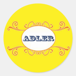 Adler Classic Round Sticker