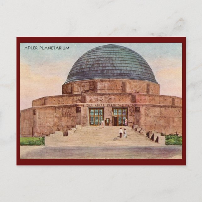 Adler Planetarium, Chicago 1933 Vintage Postcard (Front)