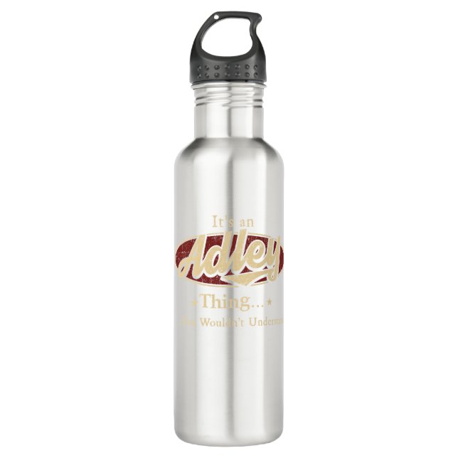 Adley Thing Name Water Bottle (Front)