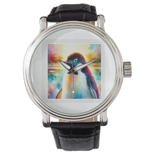 Adlie Penguin 210624AREF105 - Watercolor Watch
