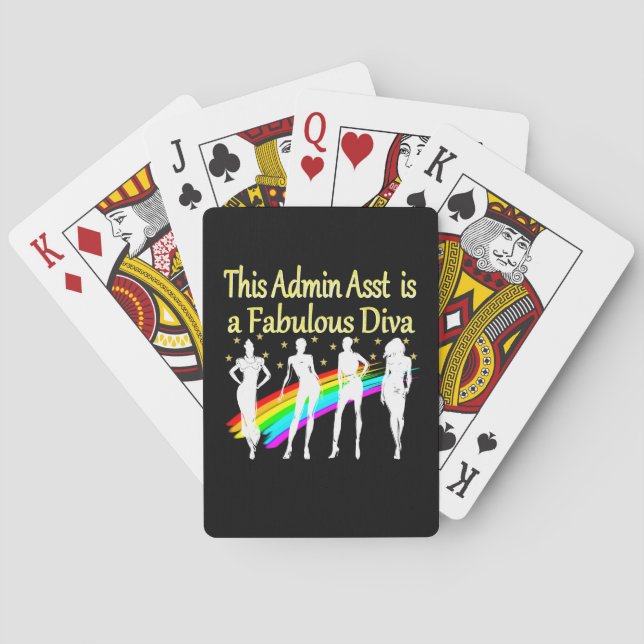 ADMIN ASST IS A FABULOUS DIVA PLAYING CARDS (Back)