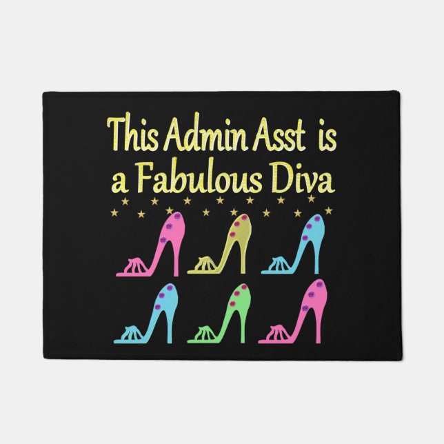 ADMIN ASST SHOE LOVER DESIGN DOORMAT (Front)