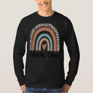 Admin Crew Rainbow Leopard Administrative Team Off T-Shirt