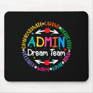 Admin dream team back to school front office mouse pad