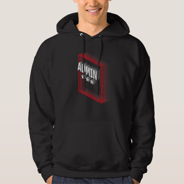 Admin Job Title Appreciation Retro Hoodie (Front)
