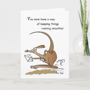 Admin Pro Kangaroo Humourous Card