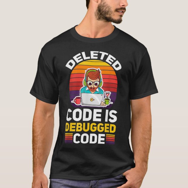 Admin Programmer Linu Binary Debugged T-Shirt (Front)