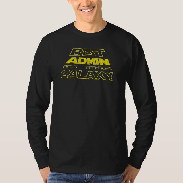 Admin  Space Backside Design T-Shirt (Front)