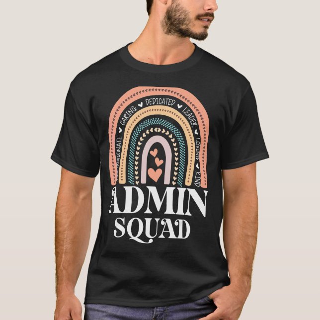 Admin Squad School Assistant Principal Crew Admini T-Shirt (Front)