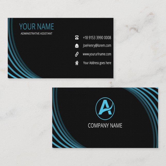 Administrative Assistant Business Card (Front/Back)