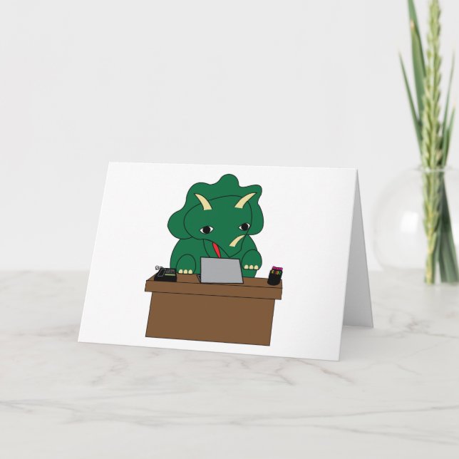Administrative Assistant Dinosaur Fun Personalise Card (Front)