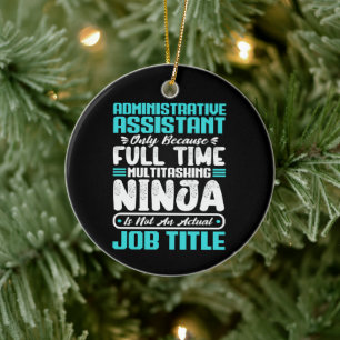 Administrative Assistant Job Title Profession Ceramic Ornament