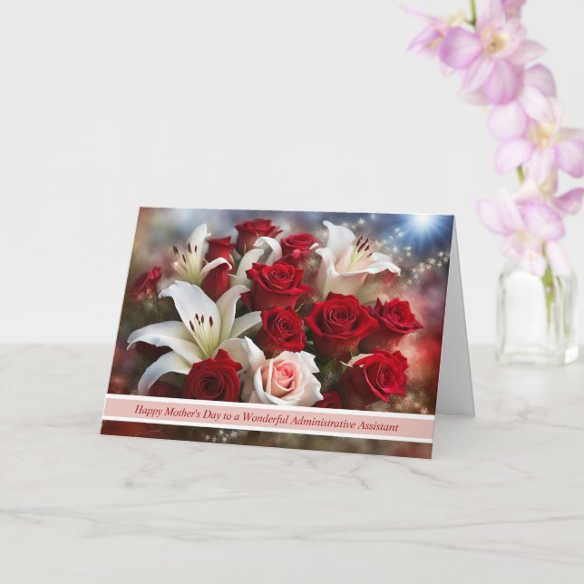 Administrative Assistant Secretary Mothers Day Card (Orchid)