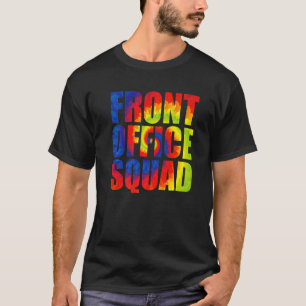 Administrative Assistant Tie Dye Rainbow Front Off T-Shirt