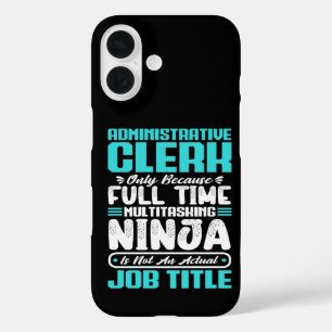 Administrative Clerk Job Title Profession Skills iPhone 16 Case