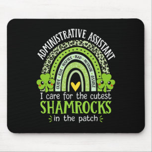 Administrative Istant St Patricks Day School Front Mouse Pad