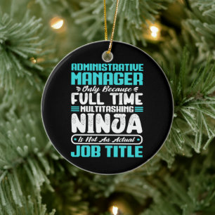 Administrative Manager Job Title Profession Skills Ceramic Ornament