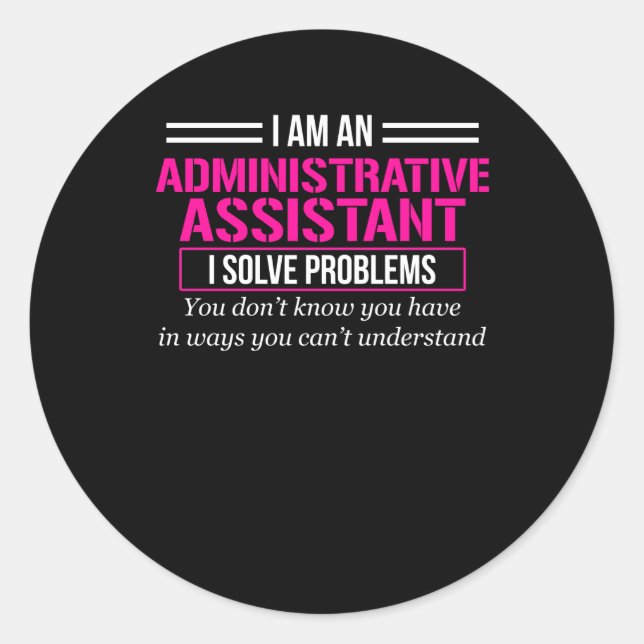 Administrative Professional Assistant Day Classic Round Sticker (Front)