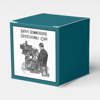 Administrative Professional Day Male Typist Art Favour Box