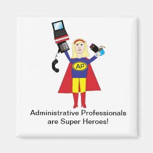 Administrative Professional Super Hero Magnet