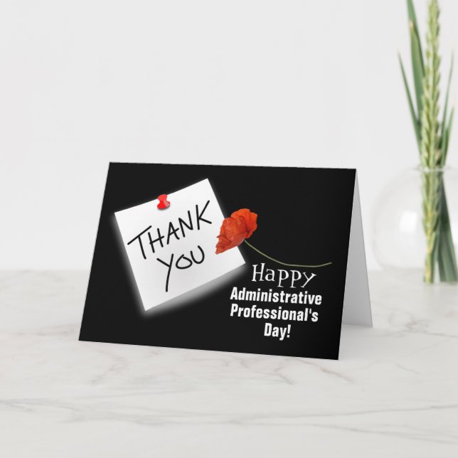 Administrative Professional's Day Card of Thanks (Front)