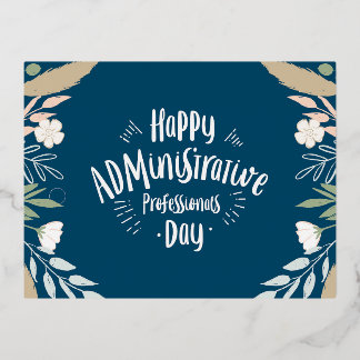 Administrative Professionals Day Foil Holiday Postcard