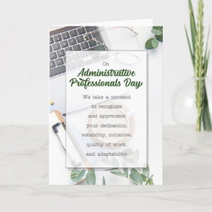 Administrative Professionals Day Office Botanical Holiday Card