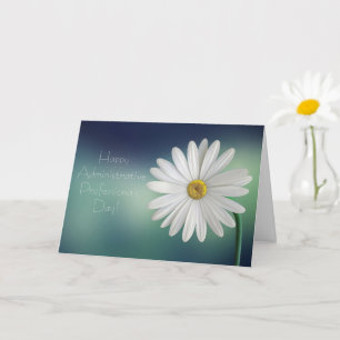 Administrative Professionals Day White Daisy Card