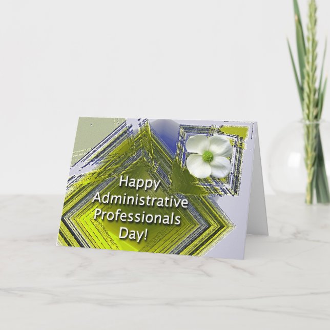 Administrative Professionals Day White Floral Card (Front)