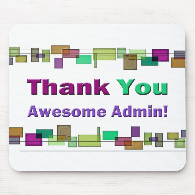 Administrative Professionals Gifts Awesome Admin Mouse Pad (Front)