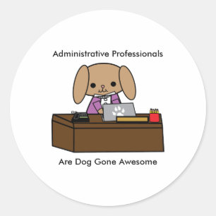 Administrative Professionals Personalise Cute Classic Round Sticker