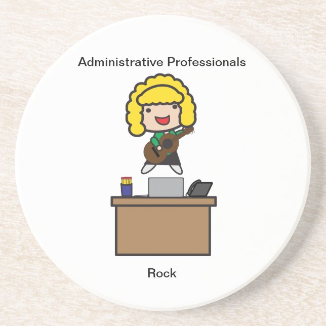 Administrative Professionals Rock (Blonde) Coaster (Front)