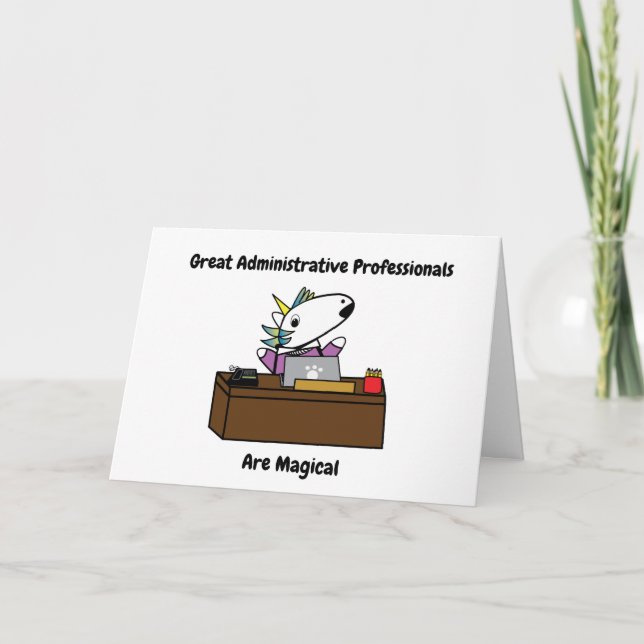 Administrative Professionals Unicorn Personalise Card (Front)