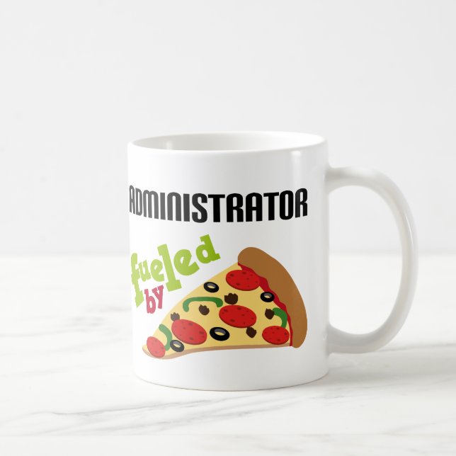 Administrator (Funny) Pizza Coffee Mug (Right)