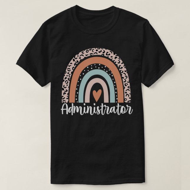 Administrator Rainbow Leopard Funny Administrator  T-Shirt (Design Front)