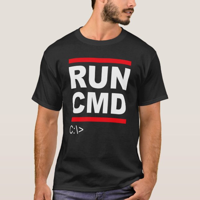 Admins Programmers Run CMD T-Shirt (Front)