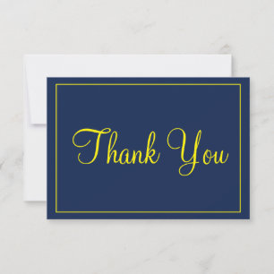 Admirable Thank You Blue and Yellow Card