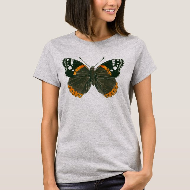 Admiral butterfly ink illustration T-Shirt (Front)