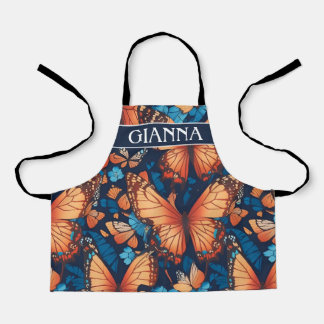 Admiral Butterfly Mosaic Colourful Pattern Apron