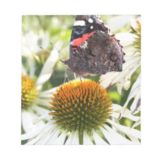 Admiral Butterfly on Flower Notepad