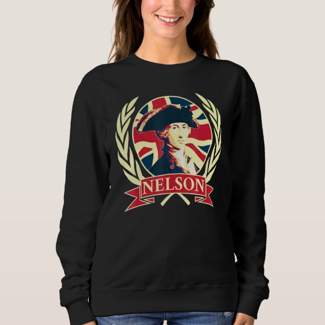Admiral Horatio Nelson British Flag Propaganda  Sweatshirt (Front)