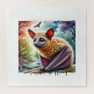Admiralty Islands flying fox 140624AREF115 - Water Jigsaw Puzzle