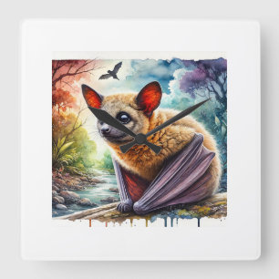 Admiralty Islands flying fox 140624AREF115 - Water Square Wall Clock