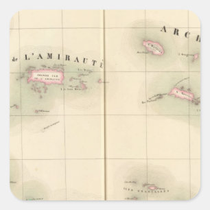 Admiralty Islands Oceania no 24 Square Sticker